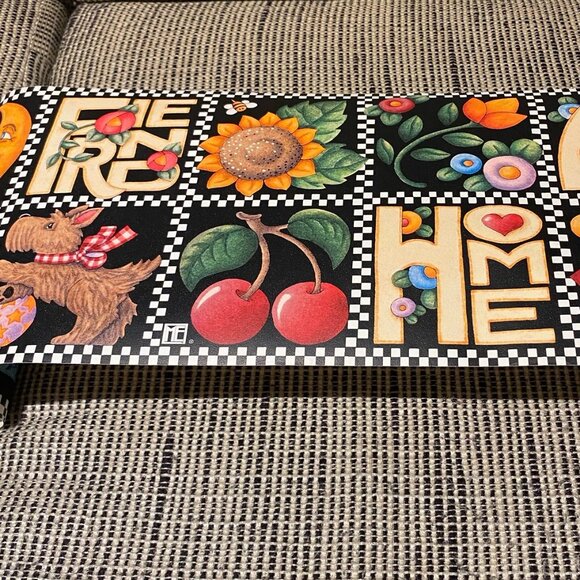 Rare Vintage Mary Engelbreit Wallpaper Border Love Home Family Friends Opened - Picture 2 of 5